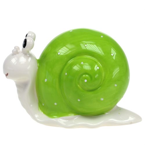 Floristik24 Ślimak Ceramiczny 12cm Zielony 4szt.