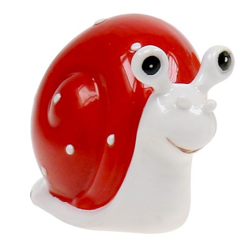 Floristik24 Ślimak ceramiczny 6,5cm - 7,5cm Zielony, Pomarańczowy, Czerwony 6szt.