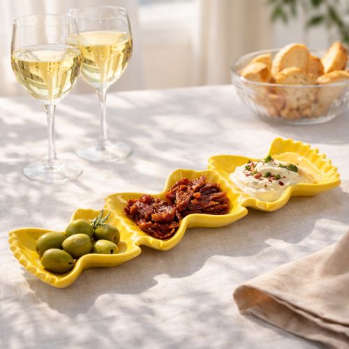 Produkt Ceramiczna miska do maczania makaronu. Idealne rozwiązanie do kreatywnej aranżacji stołu i na uroczystości. 31 cm