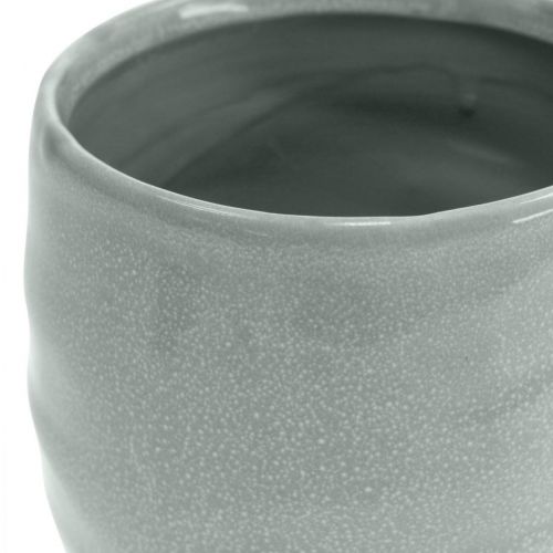 Floristik24 Doniczka ceramiczna do sadzenia roślin, dekoracyjna, karbowana Ø12,5cm 3szt.