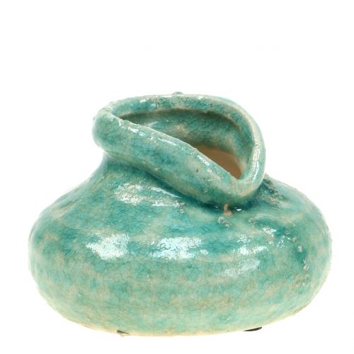 Floristik24 Wazon ceramiczny antyczny niebieski H9cm