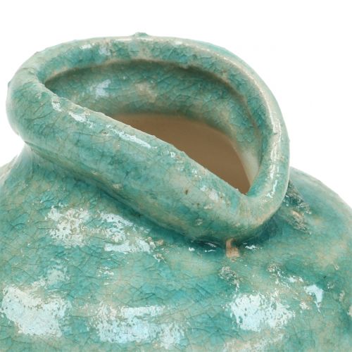 Floristik24 Wazon ceramiczny antyczny niebieski H9cm