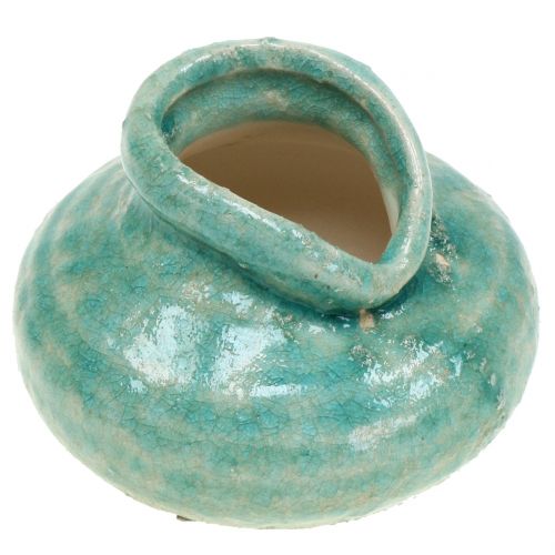 Floristik24 Wazon ceramiczny antyczny niebieski H9cm