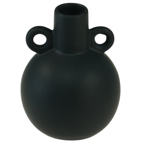 Produkt Wazon ceramiczny mini wazon z czarnym uchwytem ceramicznym Ø8,5cm W12cm