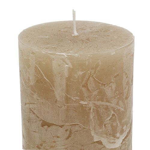 Floristik24 Świeca jasna brązowa 60mm x 140mm 8szt.