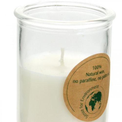 Produkt Świeca w szklanym wosku sojowym świeca sojowa z korkiem biały Ø5,5cm W8,5cm