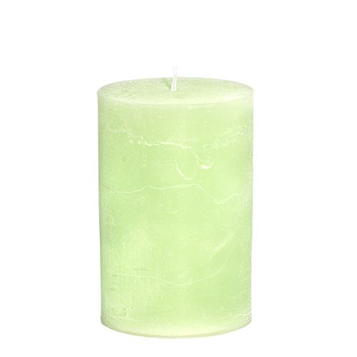 Produkt Świeca świece stojące w kolorze limonkowo-zielonym 85×120mm 2 szt