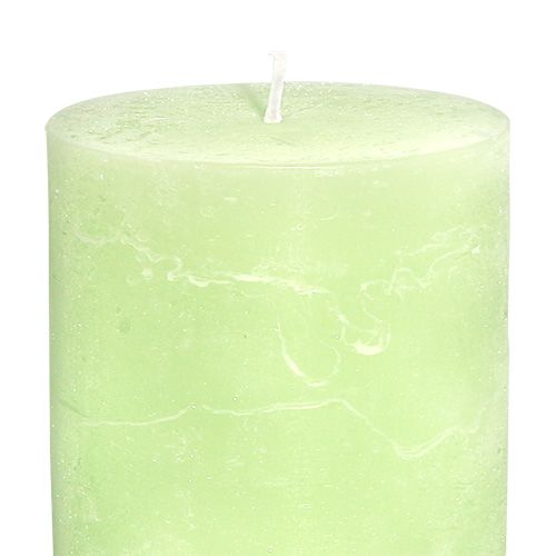 Produkt Świeca świece stojące w kolorze limonkowo-zielonym 85×120mm 2 szt