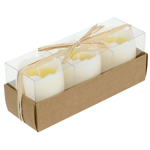 Floristik24 Świeca w kolorze żółtym 5,5cm 3szt.