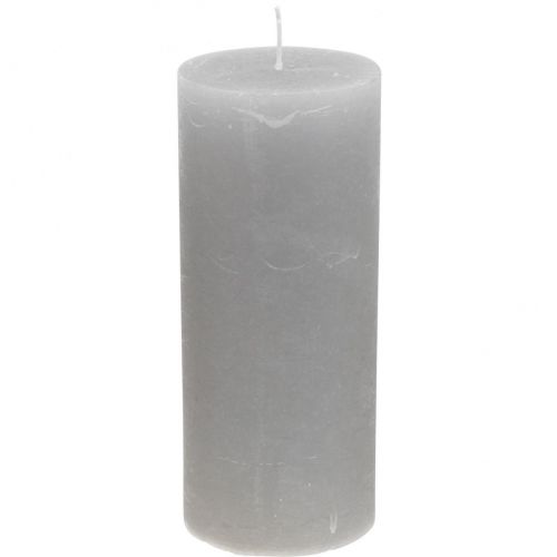 Produkt Świece pieńkowe jednokolorowe jasnoszare 85×200mm 2 szt