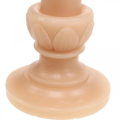 Floristik24 Deco Rod Świeca Łososiowa Nostalgiczna Świeca Dekoracyjna Wosk Jednolity Kolor 25cm