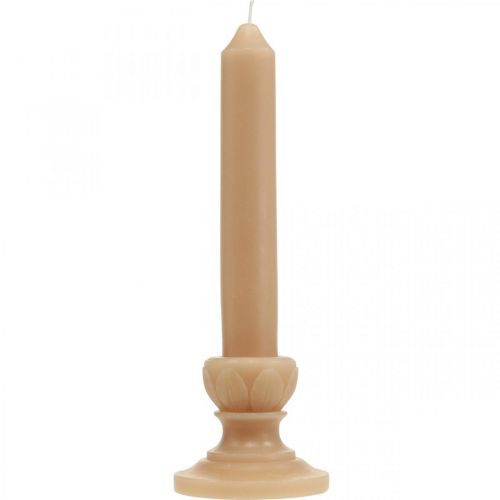 Floristik24 Deco Rod Świeca Łososiowa Nostalgiczna Świeca Dekoracyjna Wosk Jednolity Kolor 25cm