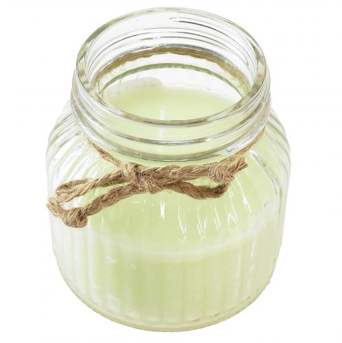 Produkt Świeca zapachowa w szklanym cytronelowym, jabłkowym korku, w kolorze zielonym, wys. 11,5cm