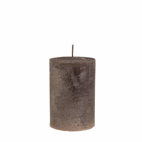 Świece jednobarwne miedziane metaliczne 60×80mm 4 szt