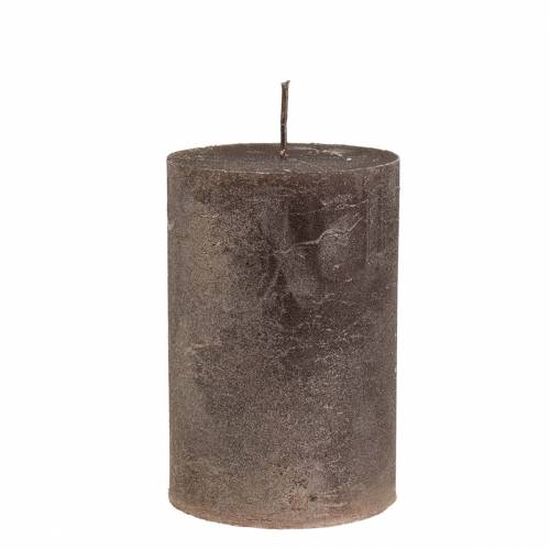 Świece jednobarwne miedziane metaliczne 85×120mm 2szt