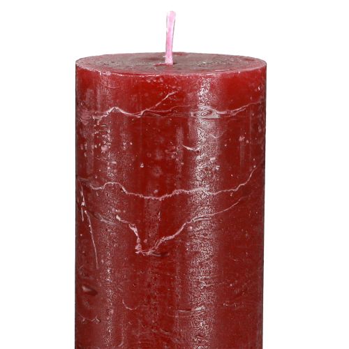 Produkt Świece jednokolorowe świece w sztyfcie ciemnoczerwone 50×300mm 4 szt