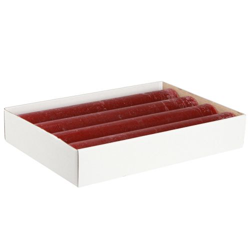 Produkt Świece jednokolorowe świece w sztyfcie ciemnoczerwone 50×300mm 4 szt