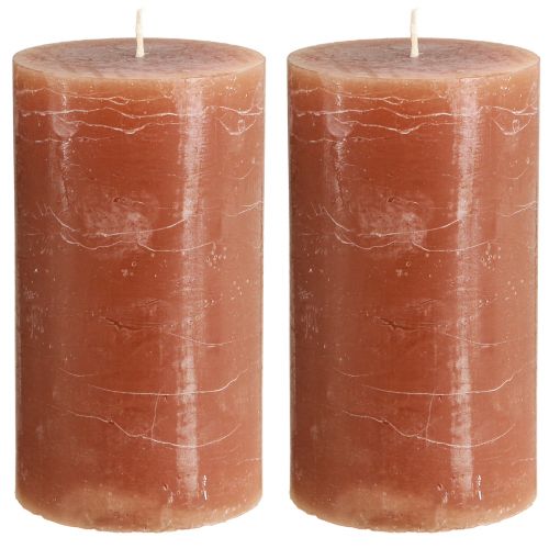 Produkt Świece barwione karmelowe świece pieńkowe 85×150mm 2 szt
