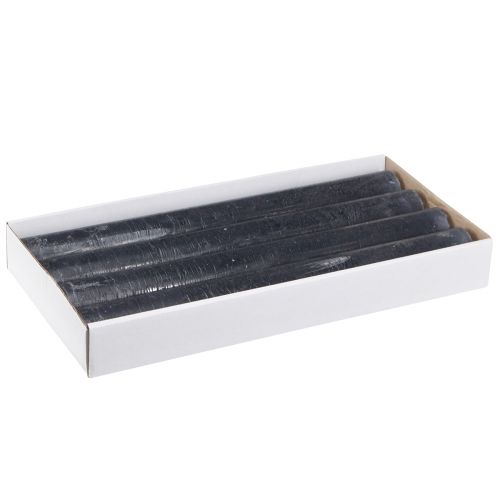 Floristik24 Świece w kolorze antracytowym, świece w sztyfcie 34x300 4 szt