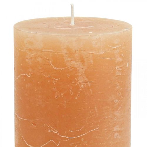 Produkt Świece jednokolorowe Pomarańczowo-Brzoskwiniowe Świece stojące 70×120mm 4 szt