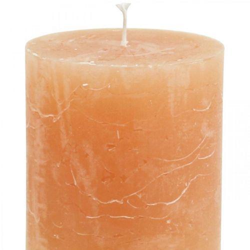 Produkt Świece jednokolorowe Pomarańczowo-Brzoskwiniowe Świece stojące 70×80mm 4 szt