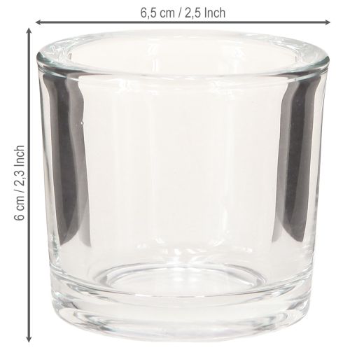 Produkt Świeca Szklany Doniczkę Mini Szklane Wiadro Przezroczyste Ø6.5cm H6cm 6szt