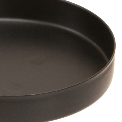 Floristik24 Świeczniki na wieniec adwentowy metal czarny mat Ø8cm 4 szt.