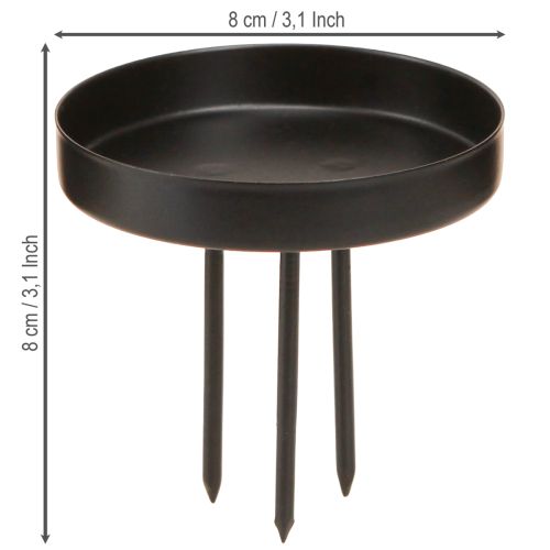 Produkt Świeczniki na wieniec adwentowy metal czarny mat Ø8cm 4 szt.