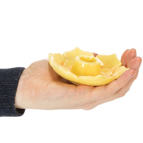 Produkt Ceramiczne świeczniki stożkowe, dekoracyjny kształt kwiatu do stylowej dekoracji stołu, 11 cm, 2 sztuki