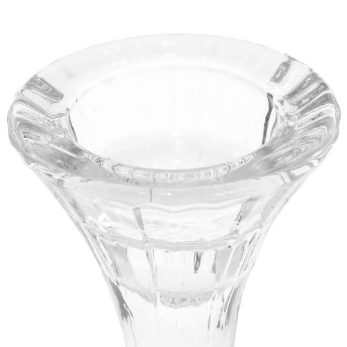 Produkt Świecznik szklany okrągły świecznik w sztyfcie Ø7cm W13cm 2szt