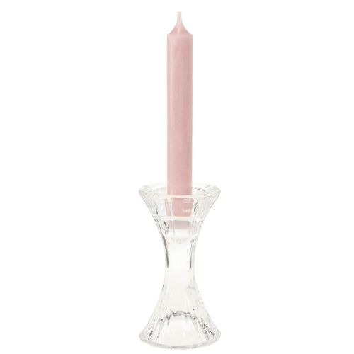 Produkt Świecznik szklany okrągły świecznik w sztyfcie Ø7cm W13cm 2szt