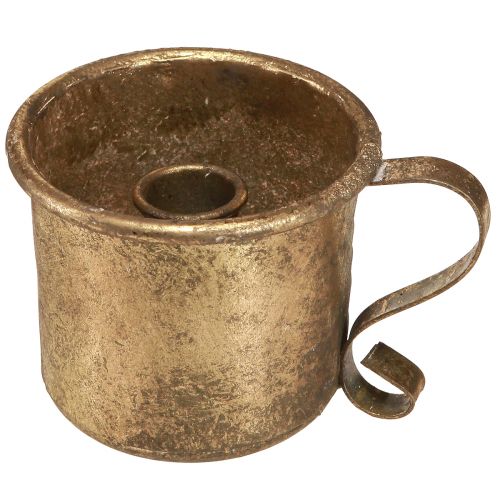 Świecznik złoty kielichowy świecznik vintage Ø9cm W8cm