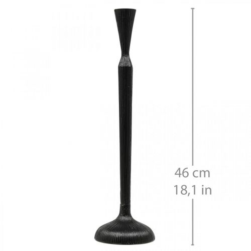 Produkt Świecznik Czarny Metalowy Świecznik Ø12cm W46cm