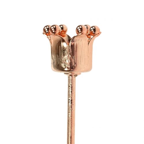 Floristik24 Świecznik korona miedź Ø2,2cm W7cm 4 szt
