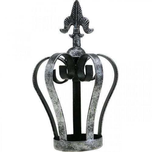 Produkt Dekoracyjna korona metalowa w stylu postarzanego srebra Ø12cm W20cm