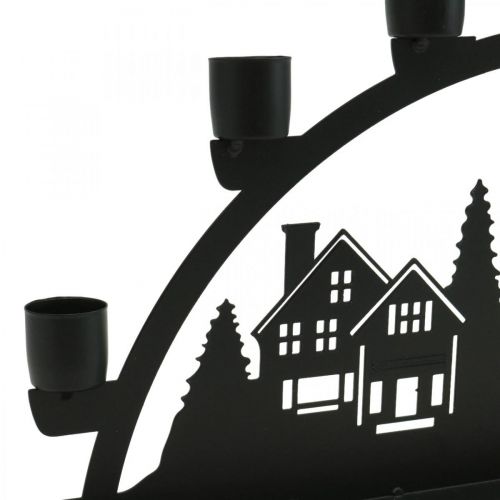 Produkt Świeca łukowa łukowa z czarnego metalu 40x6cm W18,5cm