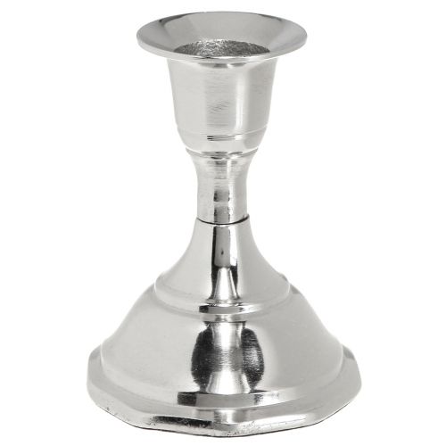 Produkt Świecznik metalowy srebrny świecznik w sztyfcie wys. 9,5cm 2szt