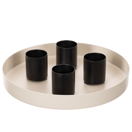 Świecznik magnetyczny, matowy, 4cm, 4 sztuki | Floristik24.pl