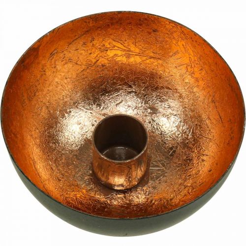 Produkt Świecznik czarny, brązowy świecznik sztyftowy Ø10cm W5cm