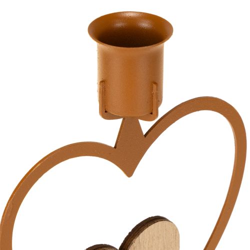 Produkt Świeczniki gwiazda serce jodła brązowa W16,5cm mix 3szt