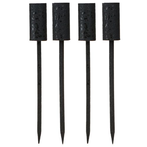 Produkt Świecznik świece w sztyfcie z metalowym trzpieniem, czarny Ø23mm 4szt