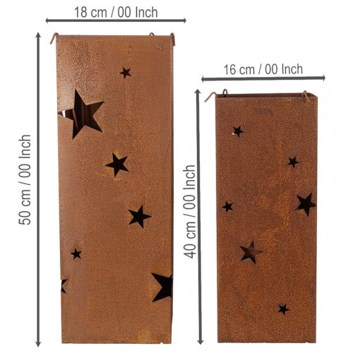 Produkt Świeczniki świąteczne, wykończenie rustykalne, wys. 40/50 cm, zestaw 2 szt.