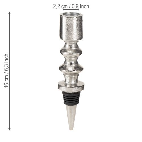 Produkt Świecznik na butelki Świecznik butelkowy srebrny 15cm