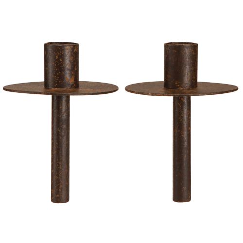 Produkt Świecznik na butelki o wyglądzie rdzy Ø8,5cm W12cm 2szt