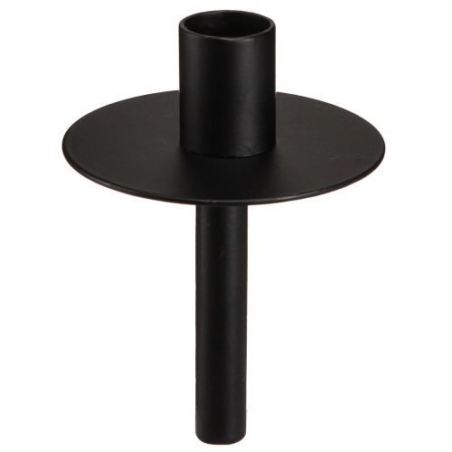 Floristik24 Świecznik na butelki czarny metalowy wys. 12cm 2szt