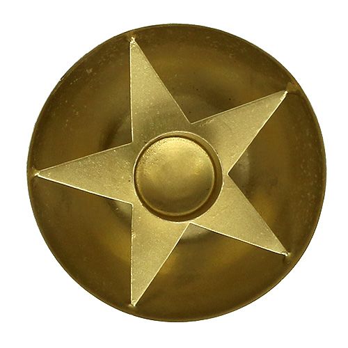 Floristik24 Świecznik na świece spiczaste złoty Ø8cm H5cm