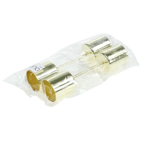 Produkt Świecznik na świece kijowe złoty Ø3,5cm W4cm 4 szt