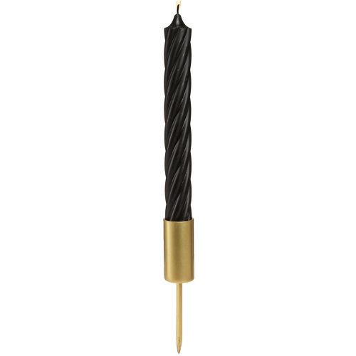 Floristik24 Świecznik na świece kijowe metalowy złoty Ø28mm 15cm 4 szt