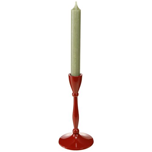 Produkt Świecznik na świece stożkowe Świecznik stożkowy czerwony wys. 17cm
