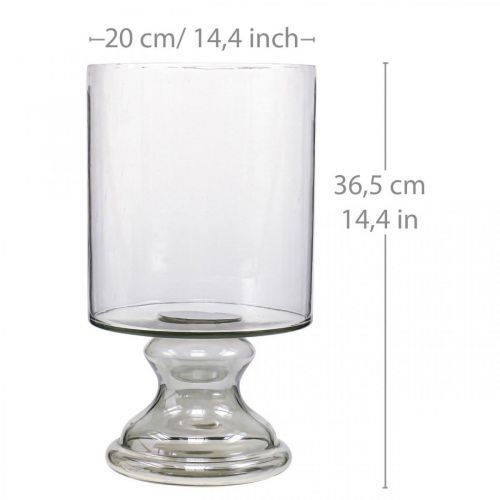 Produkt Światło wiatrowe szklane szkło świecowe przyciemniane, przezroczyste Ø20cm W36,5cm